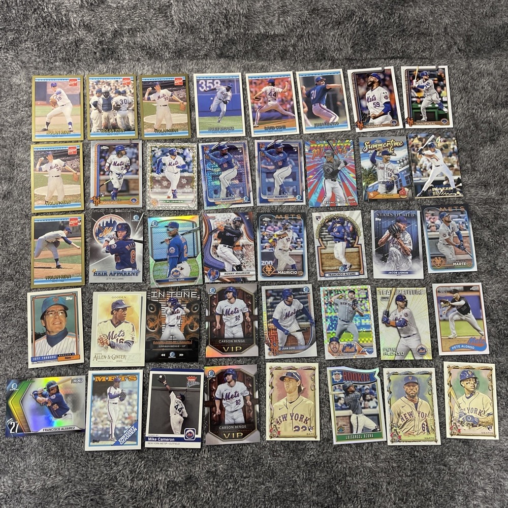 New York Mets Baseball 40 Card Lot - Rookies, Stars, Inserts, Parallels